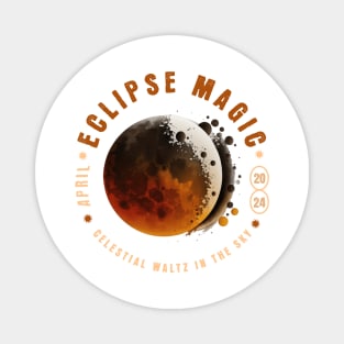 Solar Eclipse 2024 - Celestial Waltz in the Sky Magnet